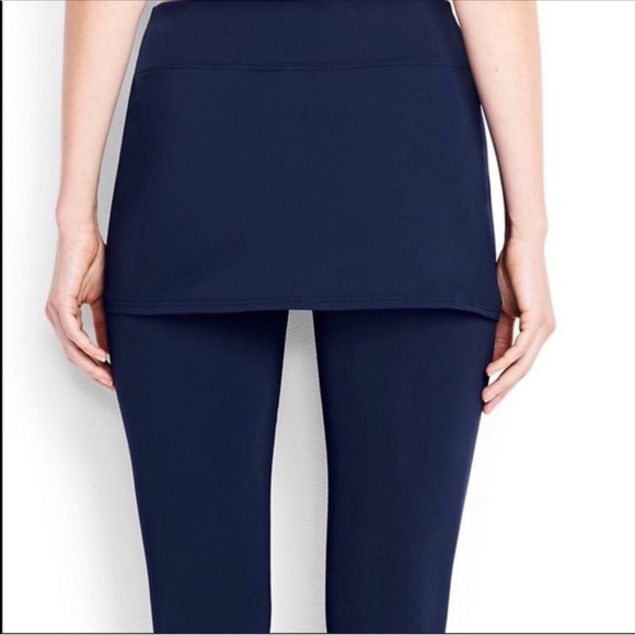 Lands' End Deep Blue Skirted Active Leggings Size Small - Picture 9 of 9